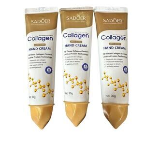 Sadoer Collagen Anti Aging Firming Face Cream Purse Hand Cream 3 Pack 30G Each